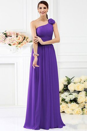 Reißverschluss Chiffon Sittsames Brautjungfernkleid ohne Ärmeln mit Blume - Bild 24