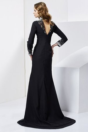 Hoher Ausschnitt Enges Chiffon Modern Sittsames Abendkleid - Bild 2