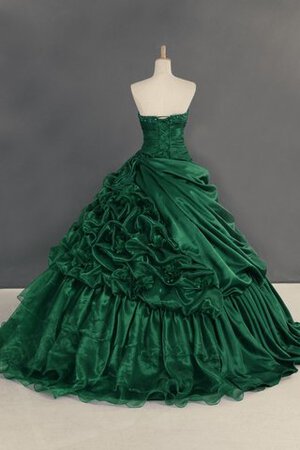 Robe de quinceanera en organza de lotus sucré naturel longue - Photo 3