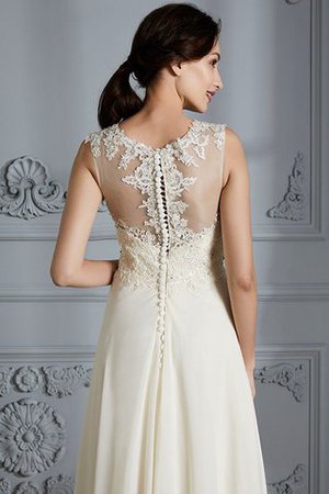 Abito da Sposa A Terra Principessa Senza Maniche Semplice A-Line - Foto 8