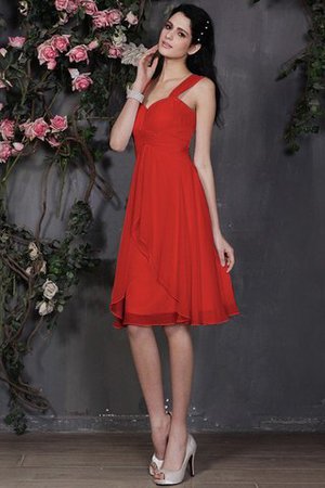 Vestido de Dama de Honor de Hasta la Rodilla de Drapeado de Cremallera - Foto 22