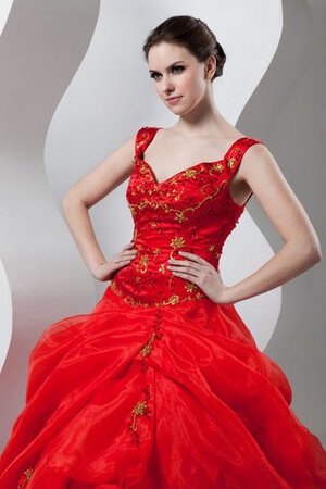 Perlenbesetztes schulterfrei pick up Duchesse-Linie gesticktes Quinceanera Kleid - Bild 6