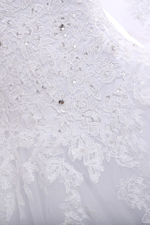 Abito da Sposa All Aperto lusso Oscillare Cerniera Barchetta Tubino A-Line - Foto 4