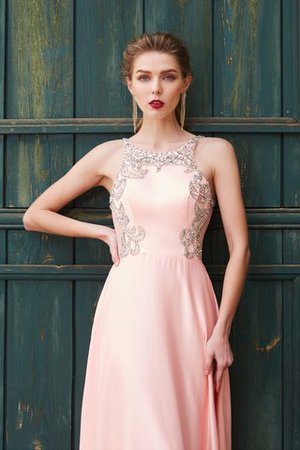 Prinzessin Schaufel-Ausschnitt Satin Normale Taille Bodenlanges Ballkleid - Bild 4