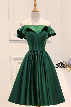 Zeitloses Ärmelloses Satin einfaches prächtiges Abiballkleid mit Rücken Schnürung - Bild 1