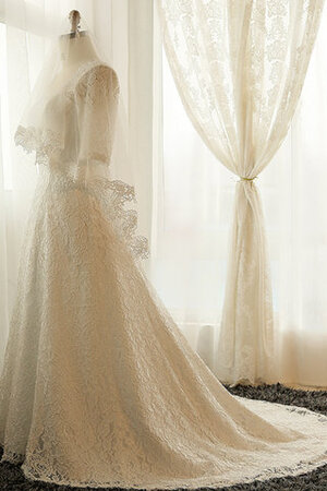 Robe de mariée a eglise longueru au niveau de sol rêveur luxueux naturel - Photo 4