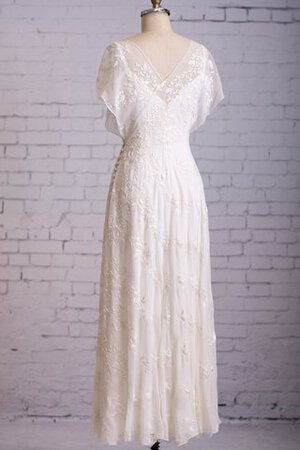 Robe de mariée luxueux brodé longueur à cheville avec bouton v encolure - Photo 2