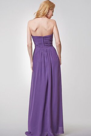 Gerüschtes Chiffon bodenlanges langes bescheidenes Brautjungfernkleid mit Rüschen - Bild 2