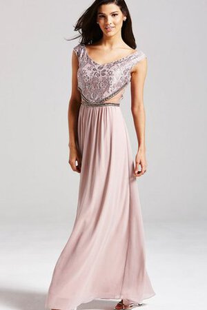 Abito da Damigella in Chiffon A-Line con Ricamo - Foto 3