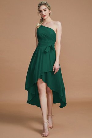 Geschichtes One Schulter Prinzessin Rocklänge-asymmetrisches Mini Brautjungfernkleid - Bild 14