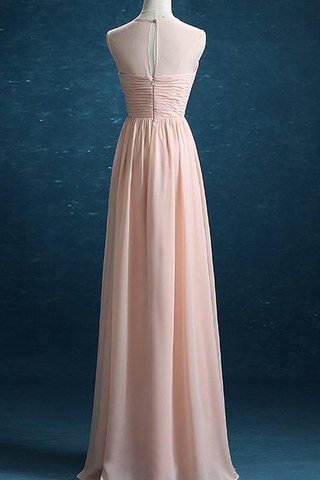 Abito da Damigella Elegante Senza Maniche Lupetto Semplice in Chiffon A-Line - Foto 2