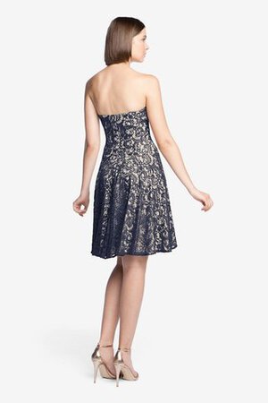 A-Line trägerloser Ausschnitt kurzes prächtiges Brautjungfernkleid mit Bordüre - Bild 6