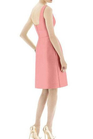 A-Linie plissiertes mini knielanges Brautjungfernkleid aus Satin - Bild 2