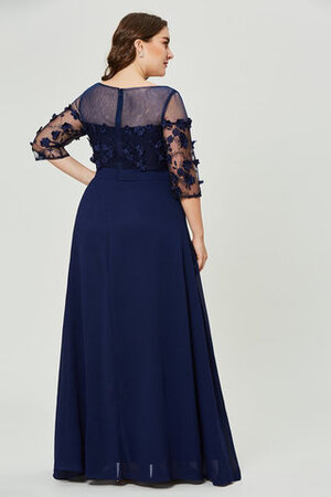 3 /4 Länge Ärmeln Wunderbar Sittsames Bodenlanges Luxus Abendkleid - Bild 8