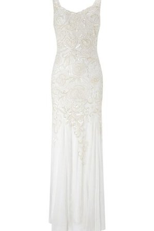 Abito da Sposa con paillette Tubino in Pizzo con Perline Romantico con Applique - Foto 5