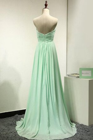 Vestido de Dama de Honor de Corte-A de Sin mangas de Largo de Escote Corazón de Natural - Foto 3