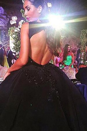 Tüll Ärmelloses Normale Taille Mini Cocktailkleid mit Schaufel Ausschnitt - Bild 3