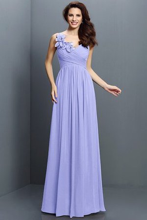 Robe demoiselle d'honneur plissage longue jusqu'au sol de col en v avec chiffon - Photo 17