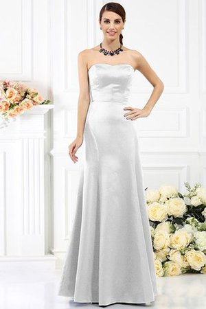 Robe demoiselle d'honneur longue de fourreau de bustier avec zip en satin - Photo 28