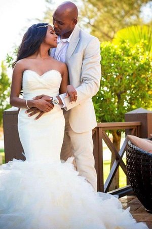 Robe de mariée de traîne moyenne jusqu'au sol rêveur elegante longue - Photo 4