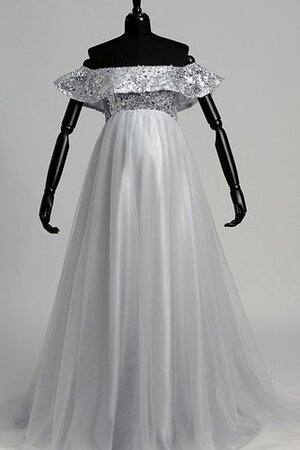 Robe de bal facile moderne avec perle de traîne courte avec manche courte - Photo 1