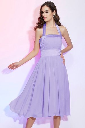 Robe demoiselle d'honneur plissé simple de princesse au drapée avec chiffon - Photo 17