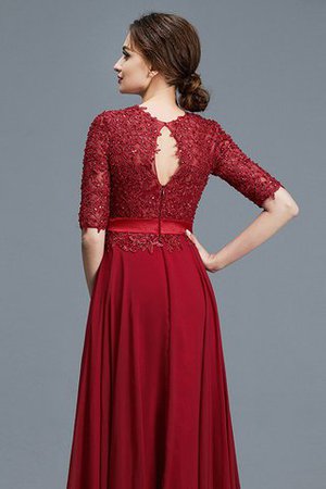 Abito mamma Sposa in Chiffon A-Line Principessa Senza Maniche A Terra - Foto 8