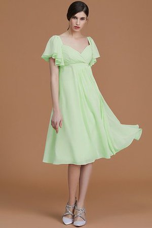 Vestido de Dama de Honor de Natural de Hasta la Rodilla de Manga corta de Cremallera - Foto 32