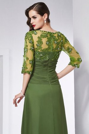 Robe de bal de col en cœur jusqu'au sol en 3/4 manche appliques avec chiffon - Photo 2