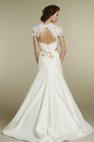 Abito da Sposa Cuore in Raso in pizzo con Nastro con Fusciacca con Fiore - Foto 2