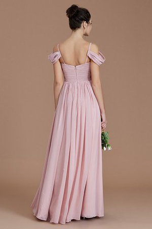 Prinzessin Ärmelloses Gerüschtes Bodenlanges Brautjungfernkleid mit Reißverschluss - Bild 36