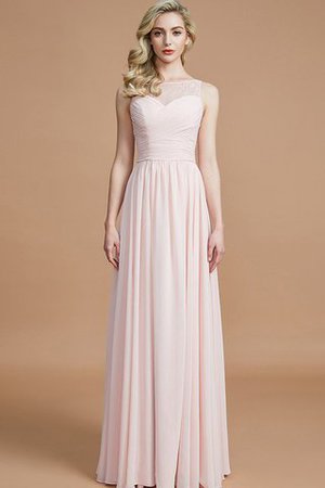 Robe demoiselle d'honneur de col bateau de princesse avec chiffon a-ligne ruché - Photo 2