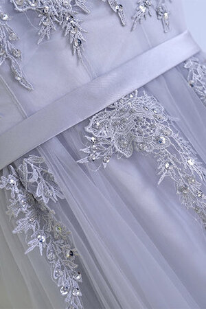 Perlenbesetztes Satin Halle Besondere Tüll Cocktailkleid - Bild 4