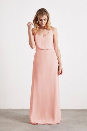 Reißverschluss Engelhaft Anständiges Einfaches Bodenlanges Brautjungfernkleid - Bild 1