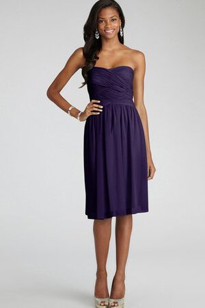 Abito da Damigella con Criss-cross senza spalline in Chiffon con Increspato Corto - Foto 23