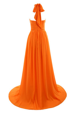 Ärmellos Chiffon Etui trägerlos ausgefallenes konservatives Abendkleid - Bild 7