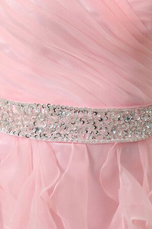 Organza Perlenbesetztes mini glamouröses Cocktailkleid mit kreuz mit Rücken Schnürung - Bild 5