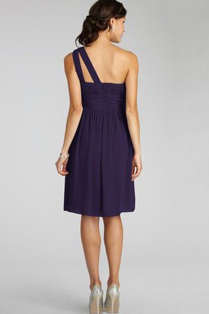 Ein Schulter trägerloser Ausschnitt Chiffon A-Line mini Brautjungfernkleid - Bild 17
