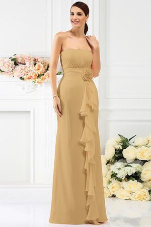 Robe demoiselle d'honneur longue manche nulle avec chiffon avec zip de fourreau - Photo 12