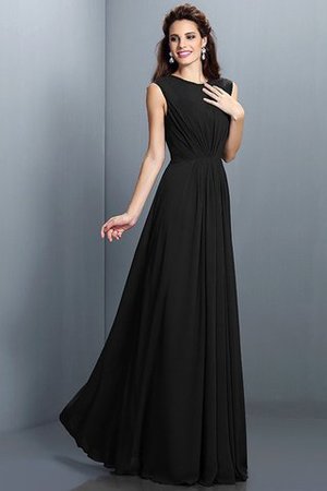 Prinzessin A Linie Plissiertes Normale Taille Brautjungfernkleid mit Drapierung - Bild 2