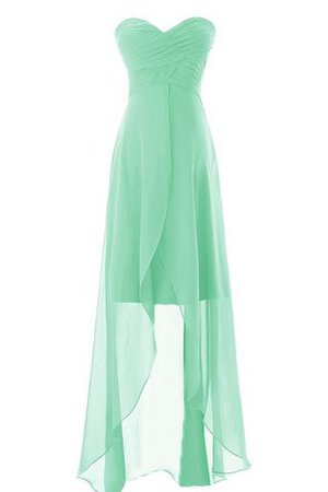 Abito da Damigella A-Line in Chiffon mini Naturale Cerniera Cuore - Foto 1