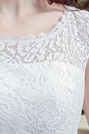 Spitze plissiertes Reißverschluss Gericht Schleppe luxus langes Brautkleid - Bild 3