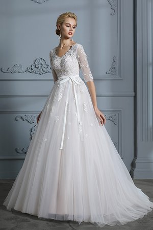 Robe de mariée broder a eglise gracieux en 1/2 manche serieuse - Photo 6
