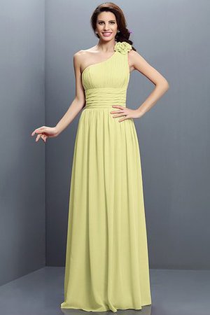 Prinzessin One Schulter Reißverschluss Bodenlanges Sittsames Brautjungfernkleid - Bild 8