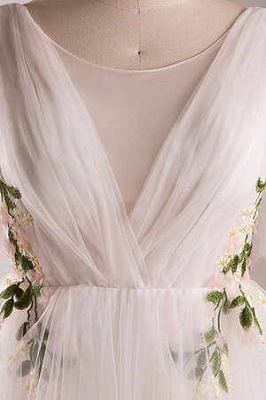 Vestido de Novia de Mangas Illusion de Recatado de Cola Barriba de Llamativo - Foto 5