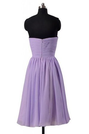 Chiffon A-Linie Reißverschluss trägerloser Ausschnitt mini Brautjungfernkleid - Bild 3
