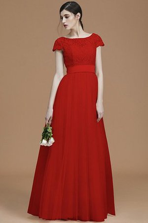A Linie Prinzessin Normale Taille Brautjungfernkleid mit Schleife mit Gürtel - Bild 29