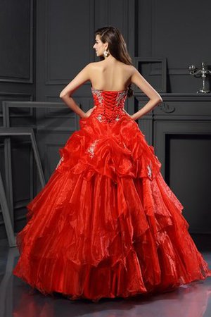 Herz-Ausschnitt Normale Taille Anständiges Bodenlanges Formelles Quinceanera Kleid - Bild 2