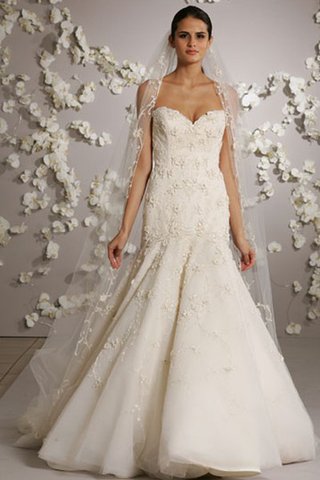Abito da Sposa moda sensuale Cuore con Perline Sirena A Terra - Foto 2