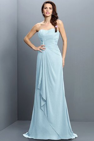 Ärmelloses Chiffon Sweep train Brautjungfernkleid mit Rücken Schnürung mit Plissierungen - Bild 18